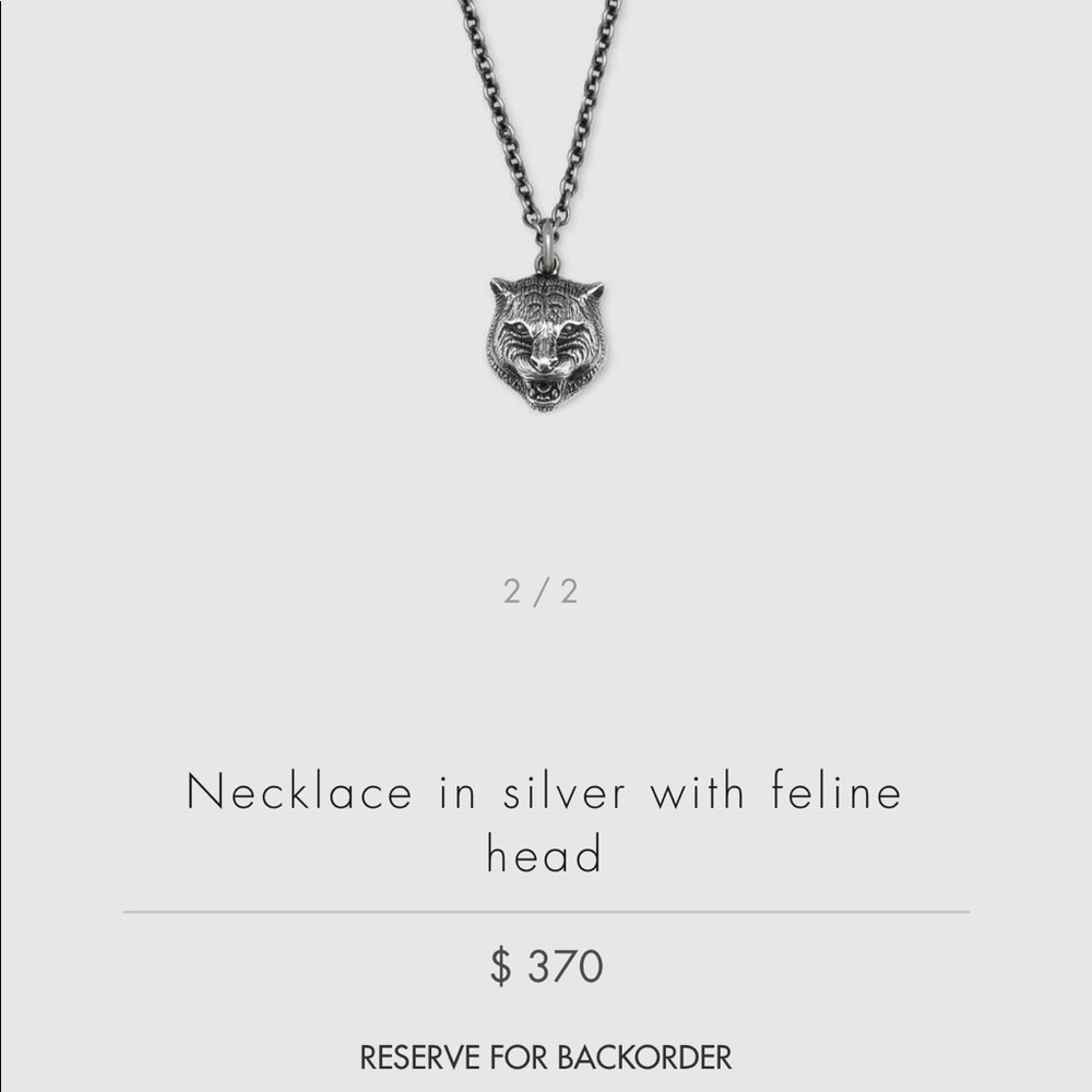 Gucci Angry Cat Pendant